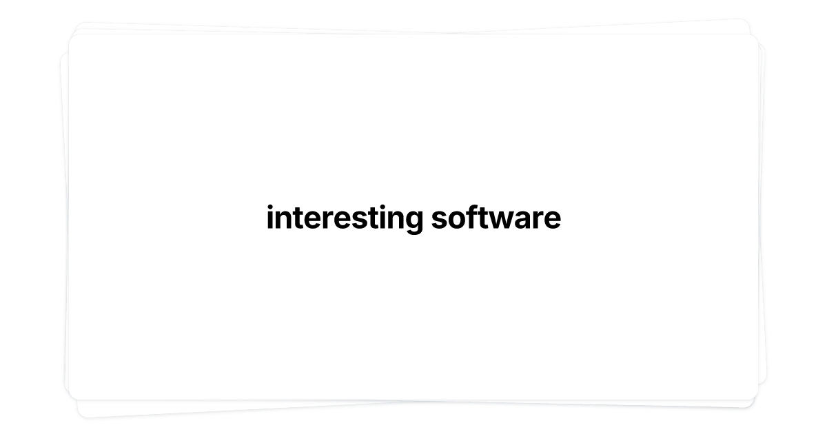 Thumbnail of interesting software