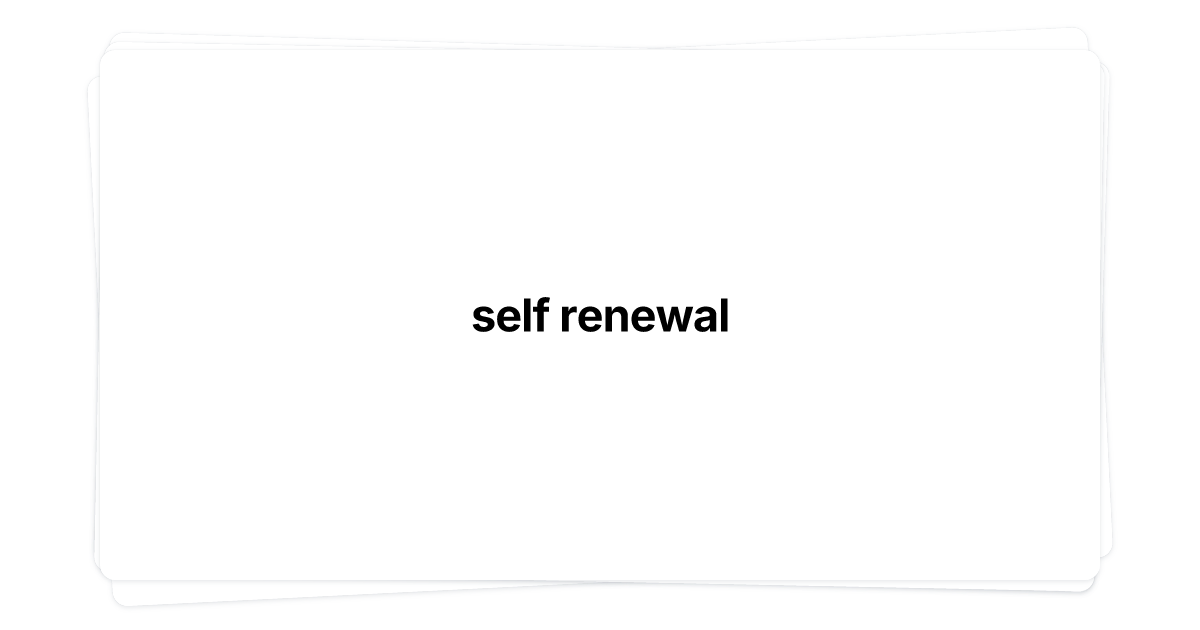 Thumbnail of self renewal